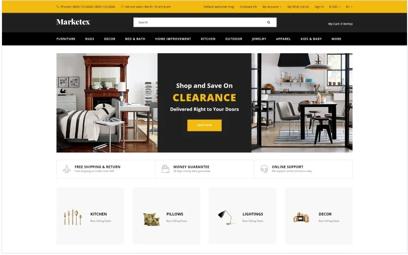 Markets - Wholesale Ready-to-Use Modern OpenCart Template