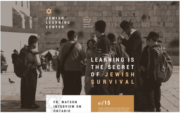 Jewish School Website Template