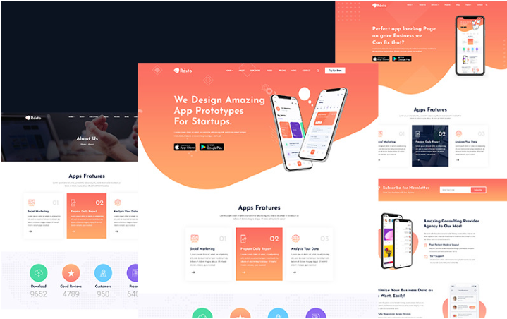 Rdsto - App Landing Website Template