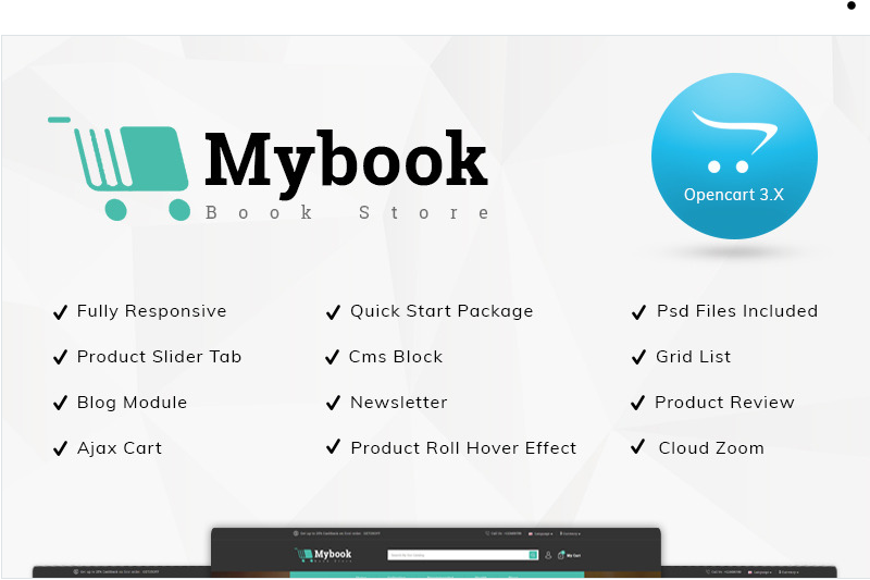 Mybook Book Store OpenCart Template