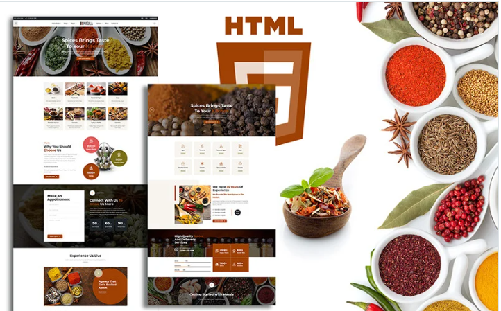 Masala Organic Spices Responsive Shop Website Template