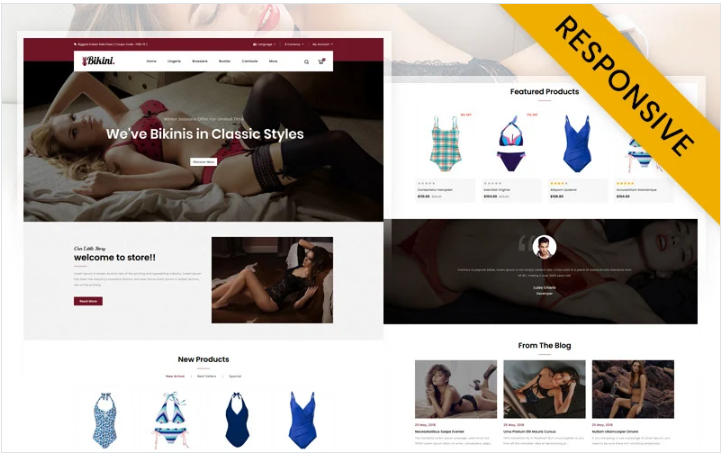 Bikini - Lingerie Store OpenCart Template
