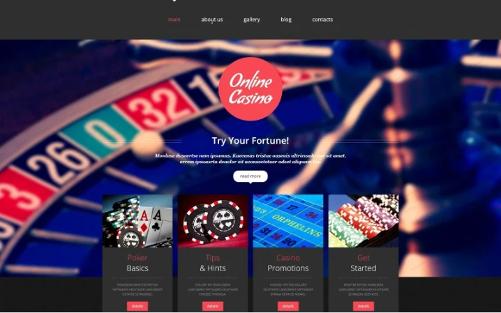 Web Casino Website Template