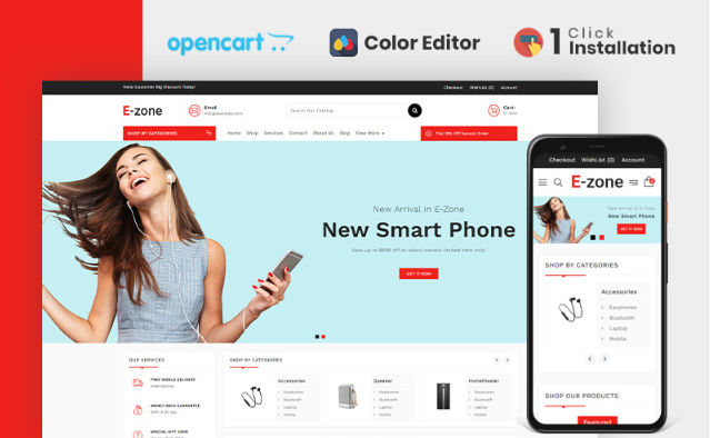 Ezone Electronics OpenCart Template