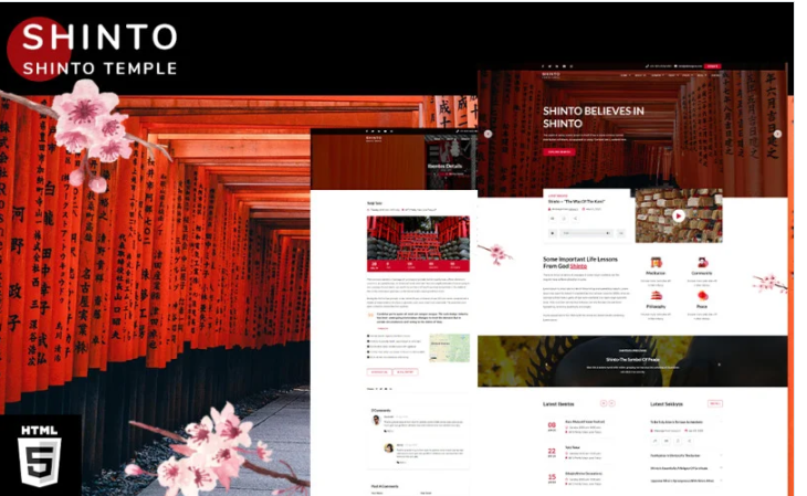 Shinto | kami Religion Temple HTML5 Website Template