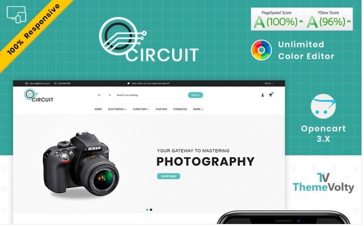 Circuit - Electronics Store OpenCart Template