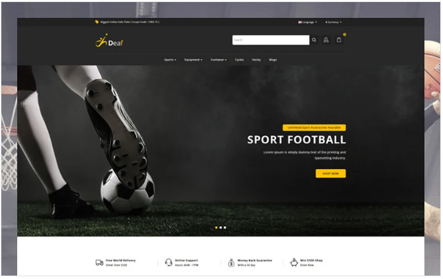 Deaf Accessories Store OpenCart Template