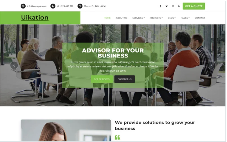 Uikation - Multipurpose HTML5 Website Template