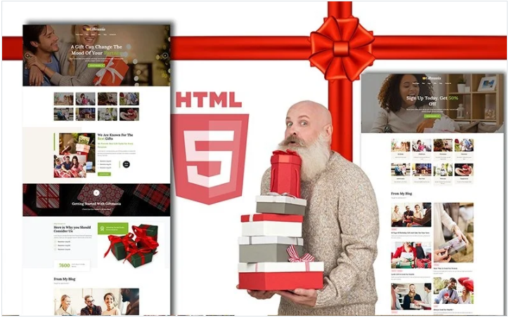 Giftmania Handmade Souvenirs and Gift Shop Website Template