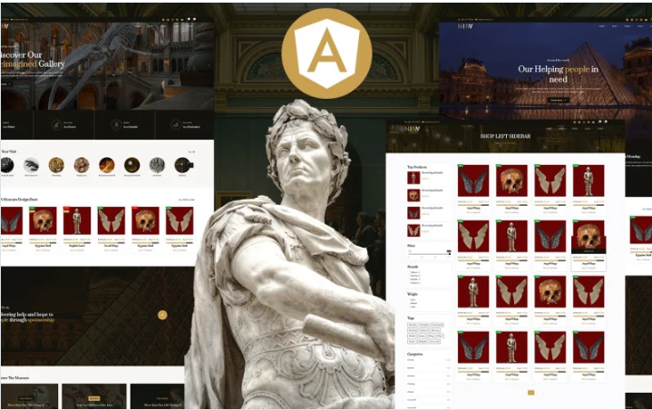 Nina Museum and Artists Gallery Angular Js Website template
