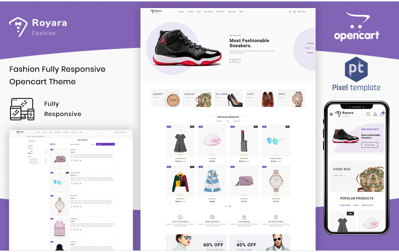 Royara - Fashion Multistore Store OpenCart Template