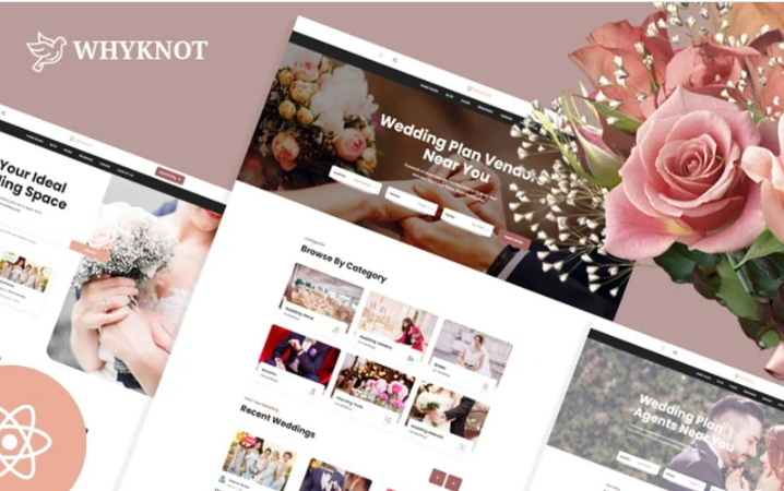 Whyknot Wedding And Event Listing React Js Template