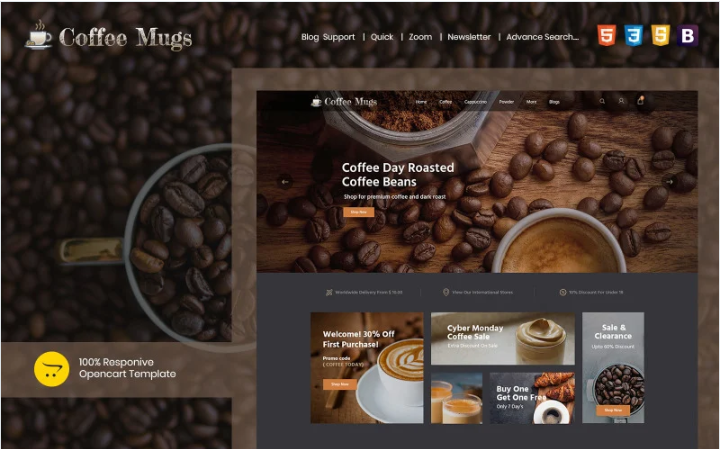 Coffee Mugs - Responsive OpenCart Template