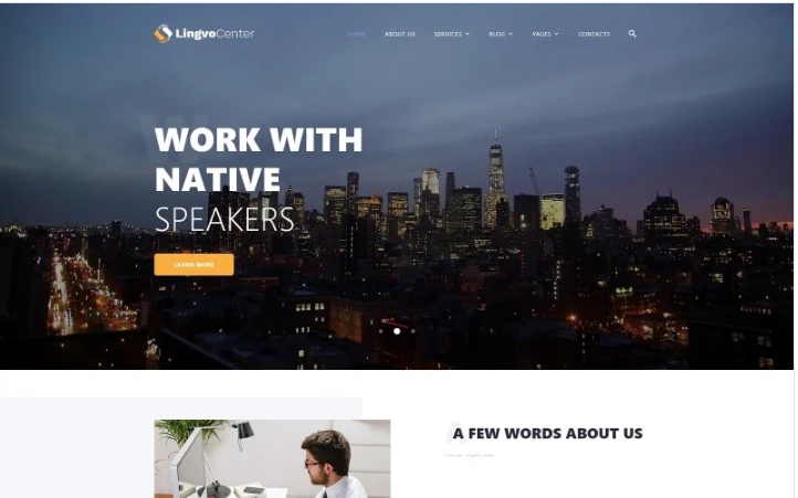 Lingvo Center - Translation Bureau Classic Multipage HTML Website Template