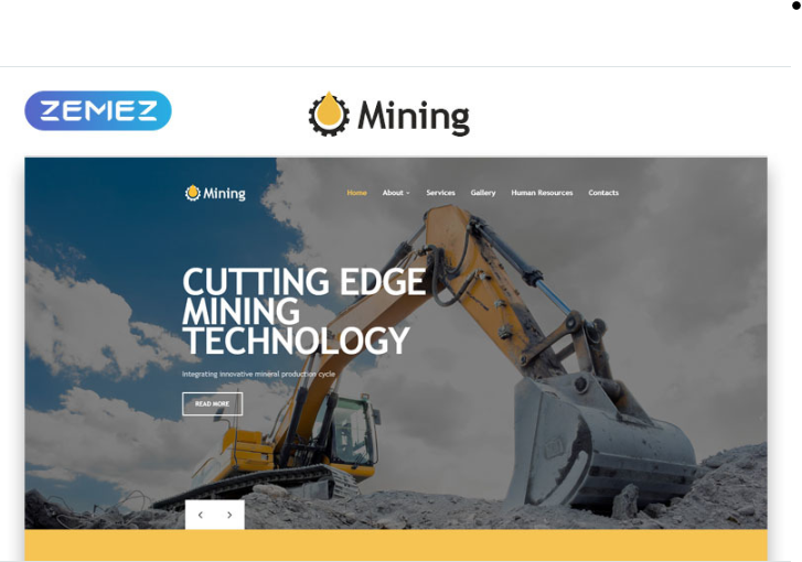 Mining - Industrial Responsive Creative HTML Website Template