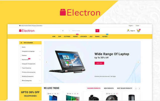 Electron - Electronics Mega Store OpenCart Template