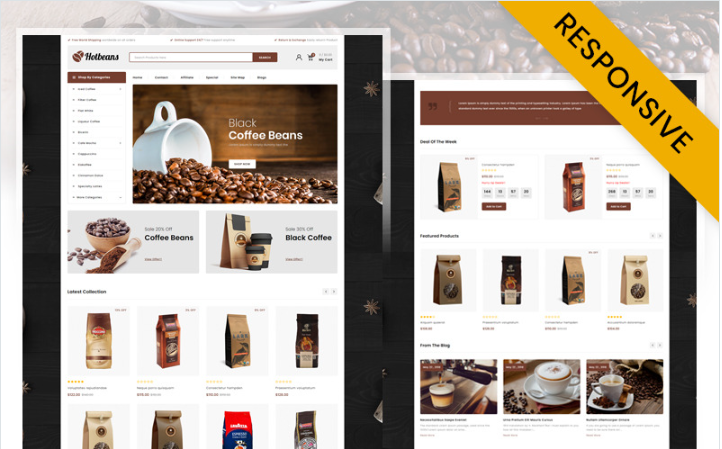 Hotbeans - Coffee Store OpenCart Template