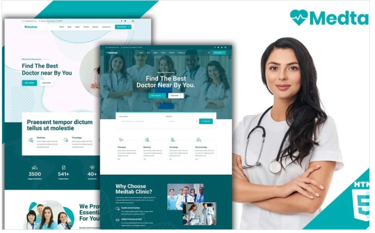 Medtab - Doctor Clinic HTML5 Website Template