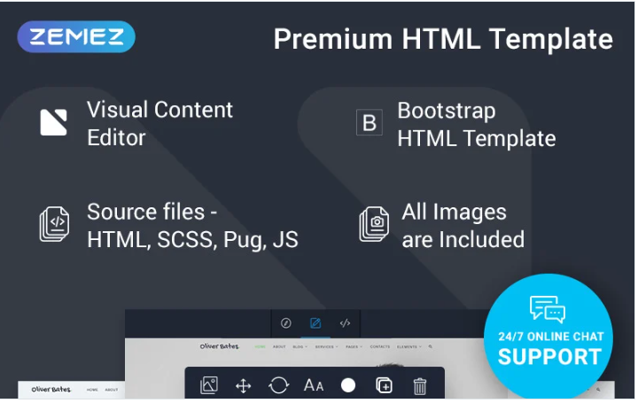 Oliver Bates - Copywriting Services Classic Ready-to-Use HTML5 Website Template