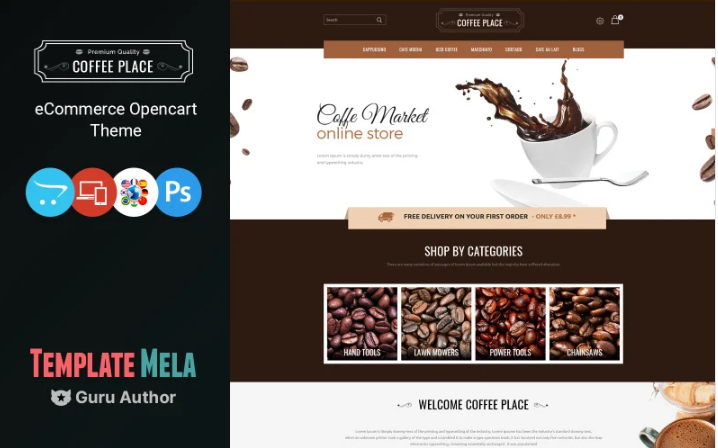 Coffee Place OpenCart Template