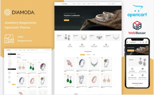 DIAMODA - Jewellery Responsive Store OpenCart Template