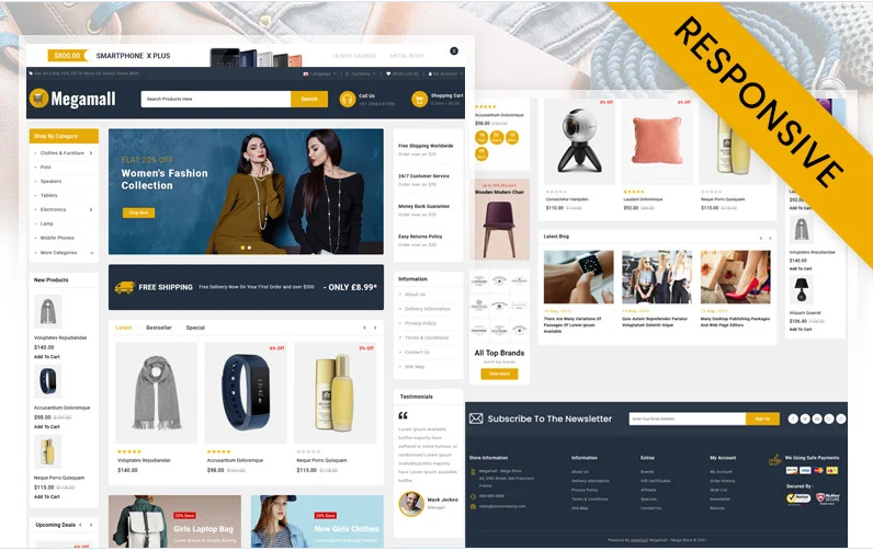 Megamall - Multipurpose Store OpenCart Template