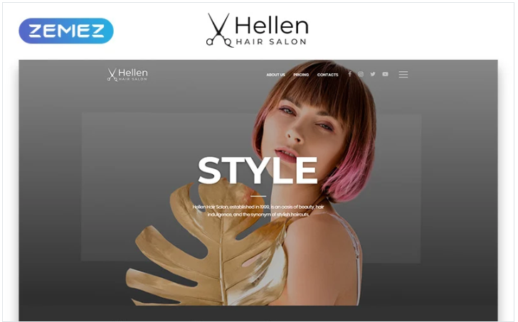 Hellen - Hair Salon Classic Multipage HTML5 Website Template