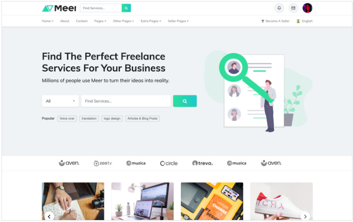 Meer- LMS & Freelance Services Marketplace for Businesses HTML Website Template