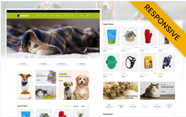 Bobcat - Pets & Animals Store OpenCart Template