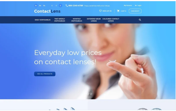 Contact Lens OpenCart Template