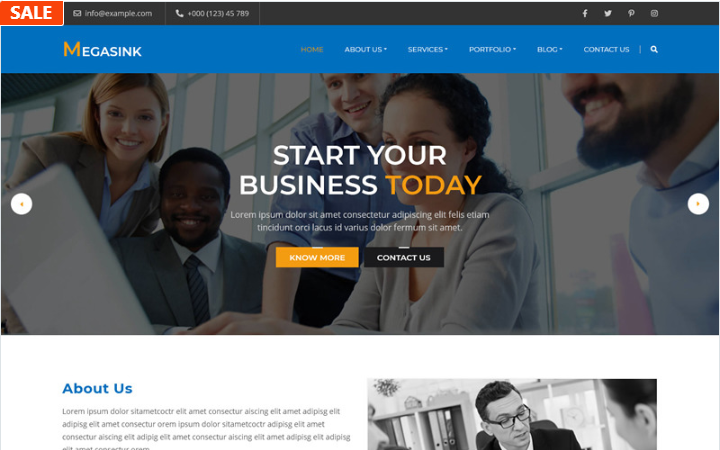 Megasink-Corporate and Multipurpose HTML5 Template