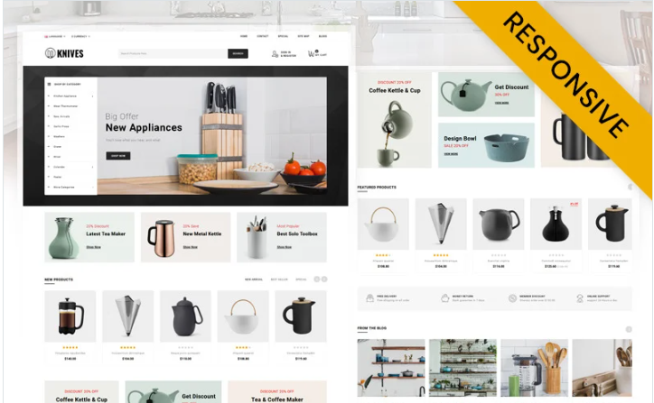 Knives - Kitchen Appliances Store OpenCart Template