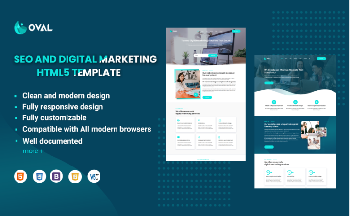 Oval - SEO and Digital Marketing HTML5 Template