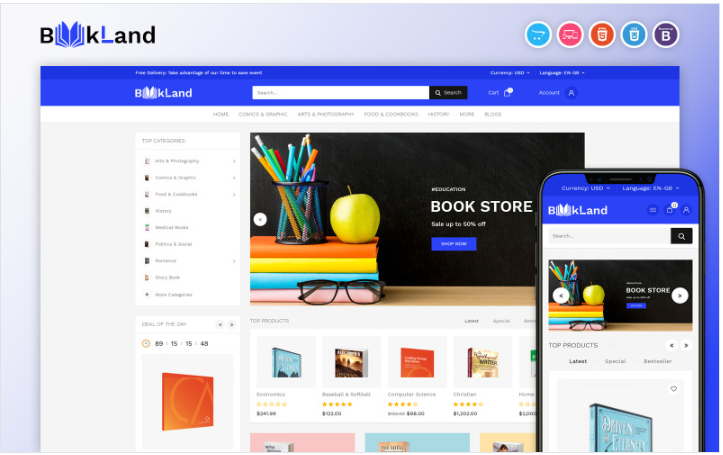 BookLand OpenCart Template