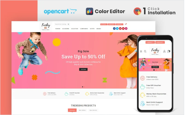 Funky Fashion Store OpenCart Template