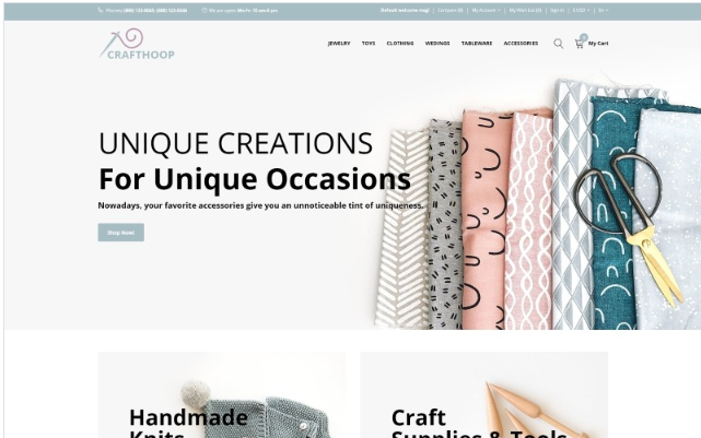 CraftHoop - Hand-Mad OpenCart Template
