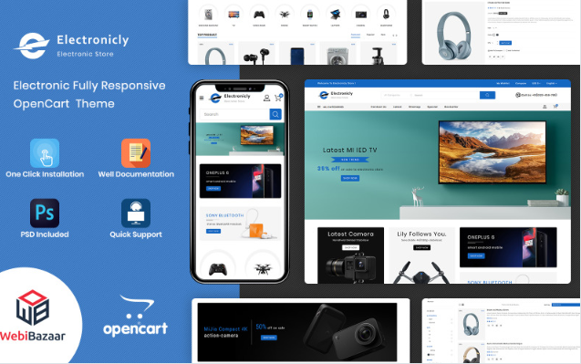 Electronicaly - The Shopping Mall OpenCart Template