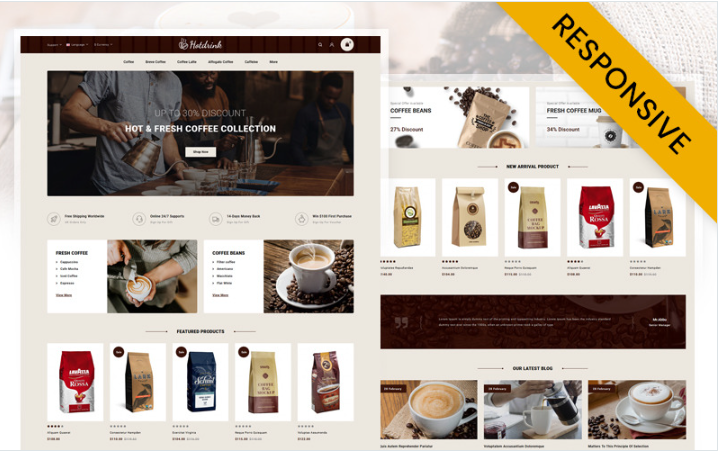 Hotdrink - Coffee Store OpenCart Template