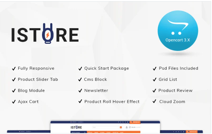iStore - Electronic Shop OpenCart Template