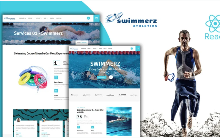 Swimmerz - Swimming Service React Template