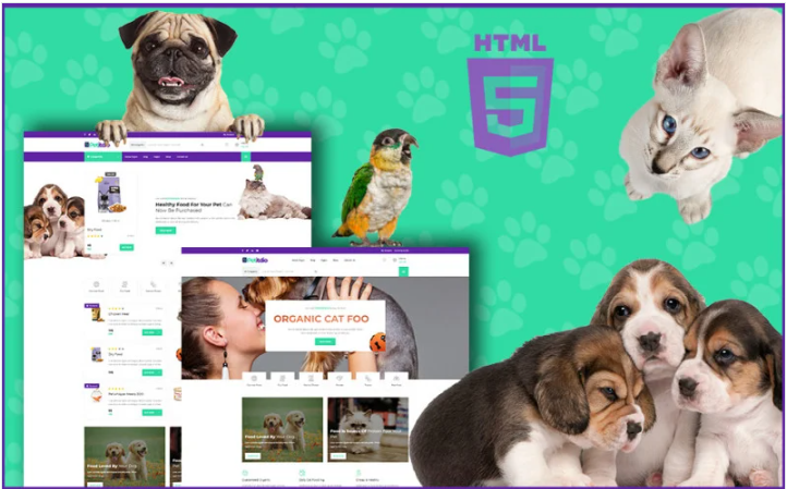 Petitudio Pet Food Shop HTML5 Website Template