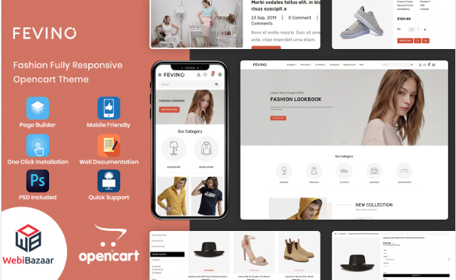 Fevino - Multipurpose Fashion Responsive Store OpenCart Template