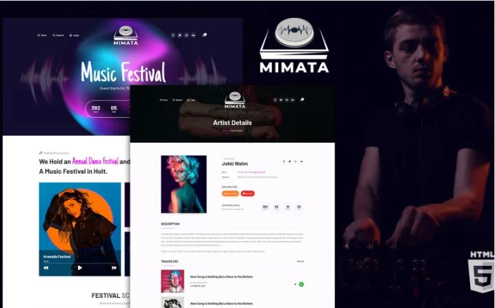 Mimata Music Festival HTML5 Website Template