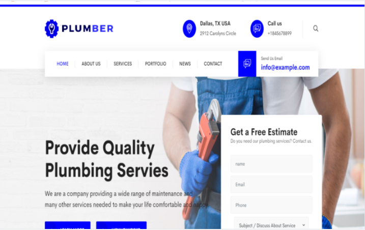 Plumbing - Plumber and Repair Services Maintenance HTML Template