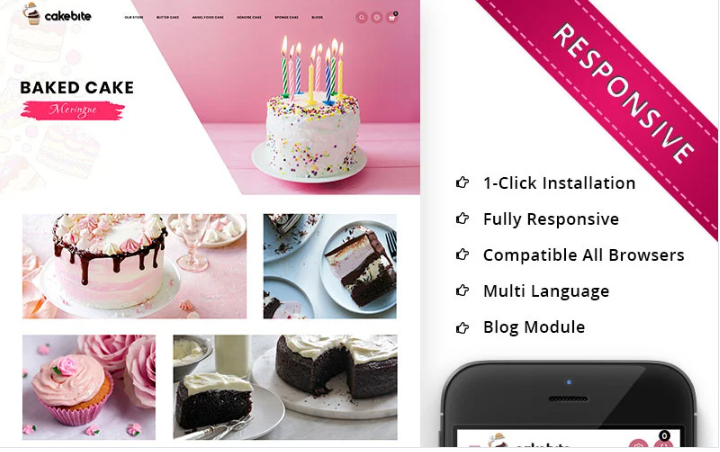Cakebite - Responsive Store OpenCart Template