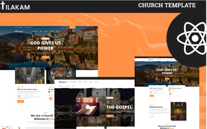Tilakam Church and Religious React Js Template