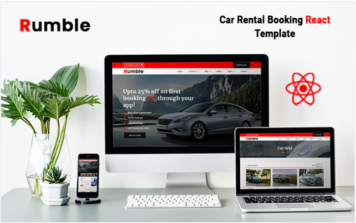 Rumble - React 17 Car Rental Booking Template