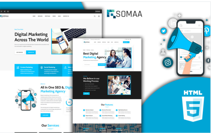 Somaa Easy Startup HTML5 Website Template