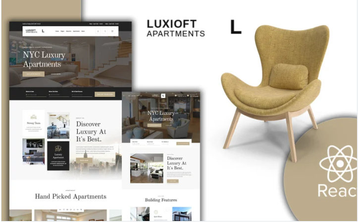 Luxloft - Modern Apartment React Website template