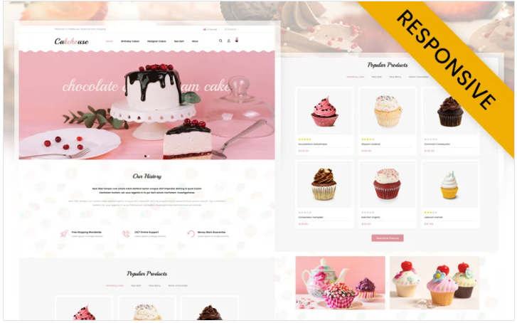 Cakehouse - Cake Store OpenCart Template